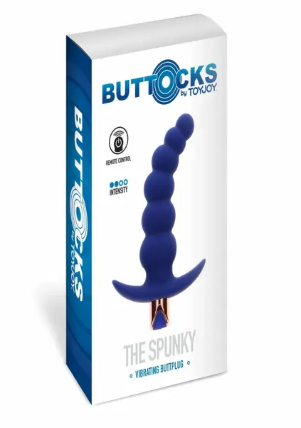 TOYJOY The Spunky Vibrating Anal Plug with Remote Control, Black