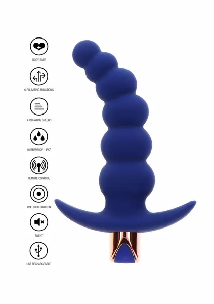TOYJOY The Spunky Vibrating Anal Plug with Remote Control, Black