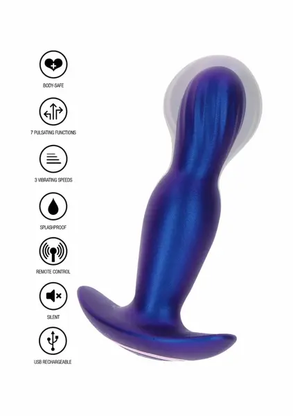 TOYJOY The Stout Inflating Plug with Remote, 7 Modes, Black