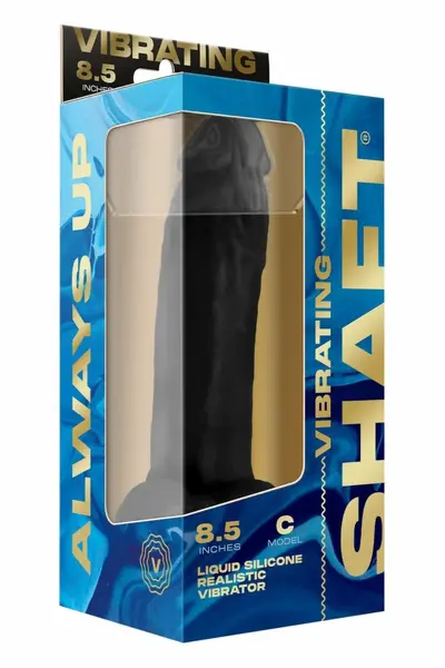 SHAFT Vibrating Model C 8.5 Inch Black FLEXISKIN™ Silicone, Remote