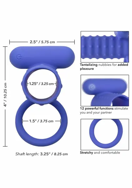CalExotics Endless Desires Enhancer Silicone Rechargeable Dual Ring System