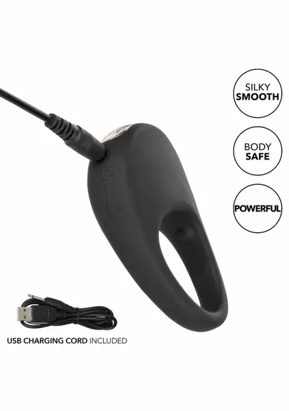 CalExotics Silicone Rechargeable Pleasure Ring 12-Function Black