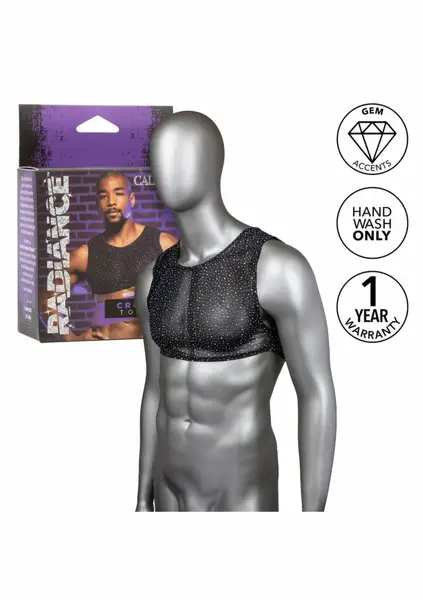 CalExotics Radiance Crop Top by Radiance - Mesh Design & Rhinestone Accents