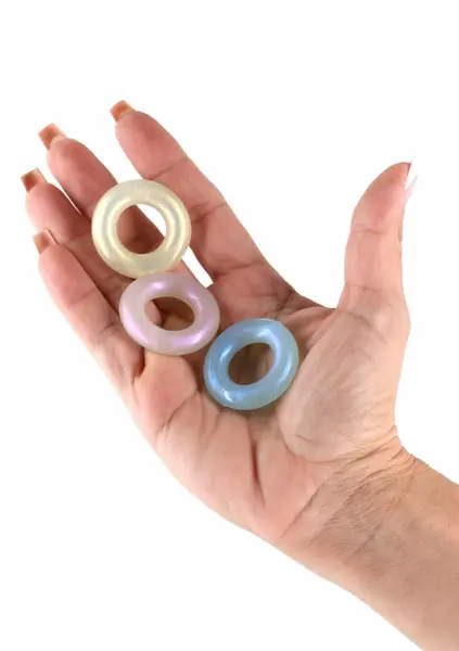 NS Novelties Fantasia Stamina Rings Set TPE Flexible Multi-Color Performance