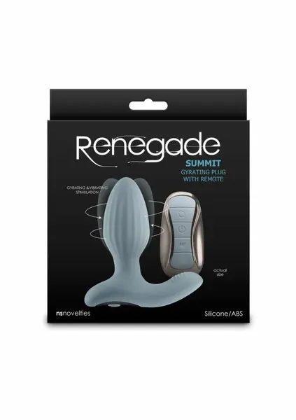 NS Novelties Renegade Summit Silicone Remote-Controlled Anal Plug Black