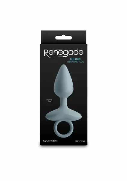 Renegade Orion акумулаторен вибриращ силиконов анален разширител, черен