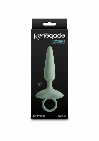 NS Novelties Renegade Maverick Vibrating Plug Silicone Rechargeable Black