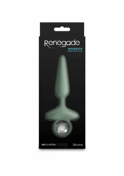 NS Novelties Renegade Maverick Vibrating Plug Silicone Rechargeable Black