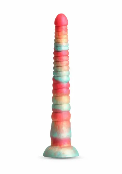 NS Novelties Colours Stacked 12 inch Silicone Model, Tri-Colored, Satin Finish