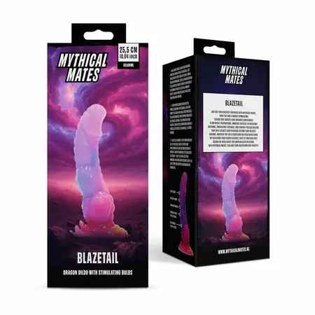 Blazetail силиконово фентъзи дилдо дракон, 25 см