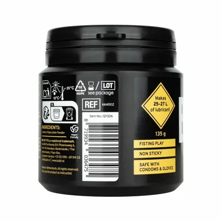 BUTTR Powdered Lube Lubricant 135g - Customizable Gel Formula