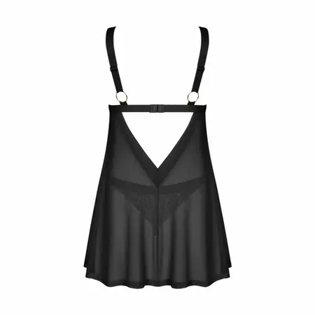 Obsessive Elianes Babydoll Black - Elegant Lace Lingerie Set