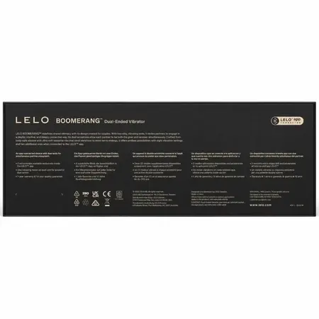 LELO Boomerang Double-Ended Vibrating Device Purple USB Waterproof