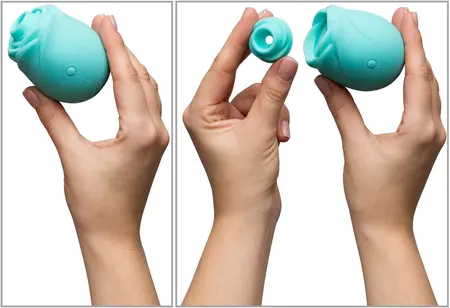 ROMP Rose Glow Air Pulse Intimate Device, Glow-in-the-Dark, 7.6 cm
