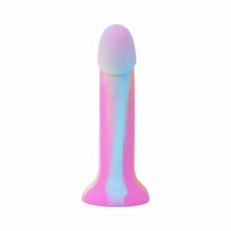 Easytoys Dildo Collection Candy Swirl Pink Silicone Glow-in-the-Dark 18cm