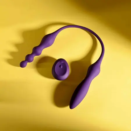 Playboy This & That Double-Ended Vibrator Purple 10 Modes Waterproof