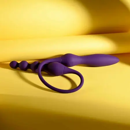 Playboy This & That Double-Ended Vibrator Purple 10 Modes Waterproof