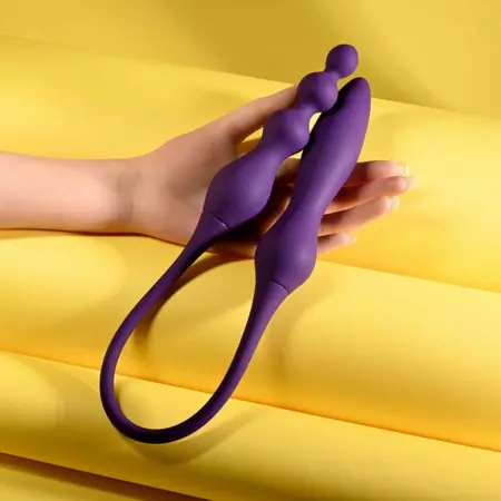 Playboy This & That Double-Ended Vibrator Purple 10 Modes Waterproof