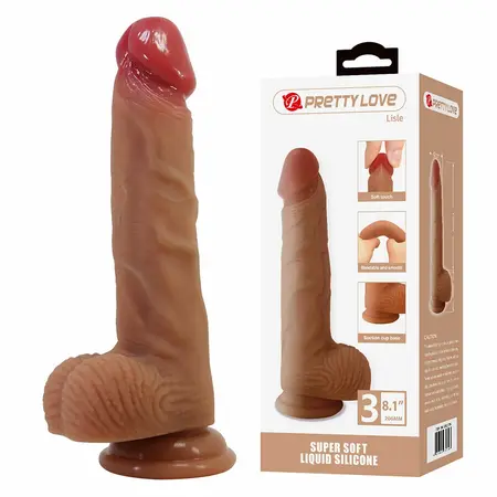 Pretty Love Lisle Silicone Intimate Model with Suction Cup 20.6 cm Beige