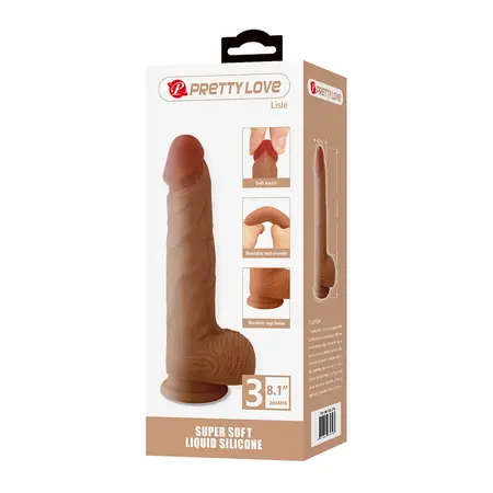 Pretty Love Lisle Silicone Intimate Model with Suction Cup 20.6 cm Beige