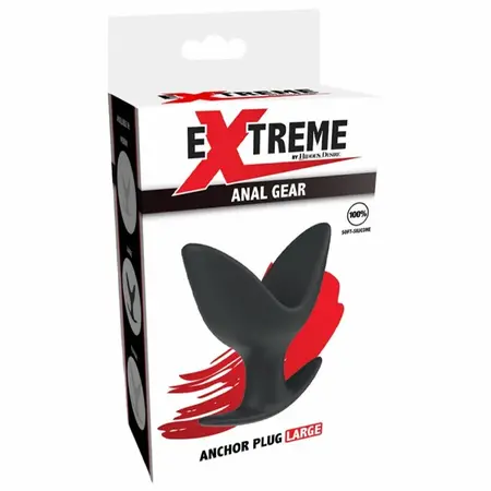 HIDDEN DESIRE Extreme Anchor Plug Large - Medical Silicone, Black