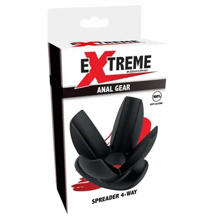 HIDDEN DESIRE Extreme Spreader 4-Way Silicone Expanding Plug Black
