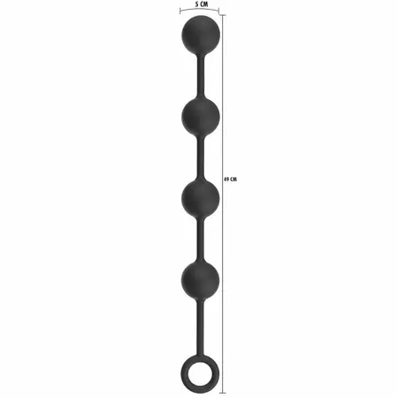 HIDDEN DESIRE Extreme Heavy Anal Balls Extra Large Silicone 49cm Black