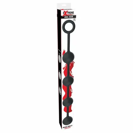 HIDDEN DESIRE Extreme Heavy Anal Balls Extra Large Silicone 49cm Black