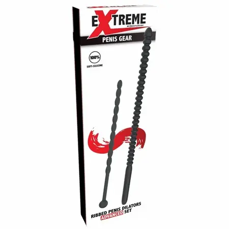 Hidden Desire Extreme Ribbed Advanced Urethral Dilator Set 2 pcs Silicone
