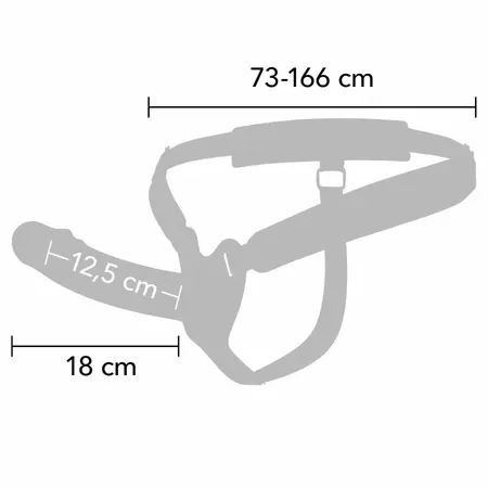 Hidden Desire Inferno Silicone Extension Strap-On 18 cm Black