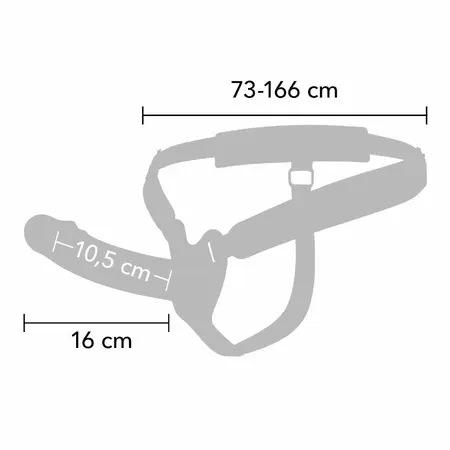 Hidden Desire Inferno Vibrating Extension Strap-On 16 cm, Silicone, Remote