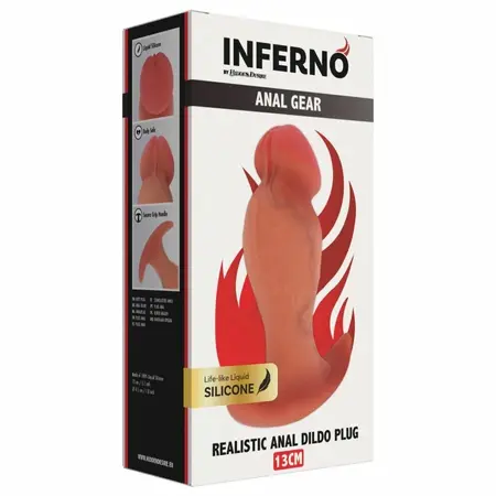 Hidden Desire Inferno Anatomical Plug 13 cm Liquid Silicone Black
