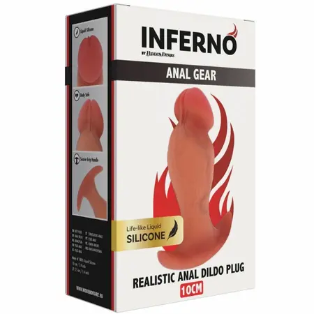 Hidden Desire Inferno 10 cm Anatomical Plug Liquid Silicone Black