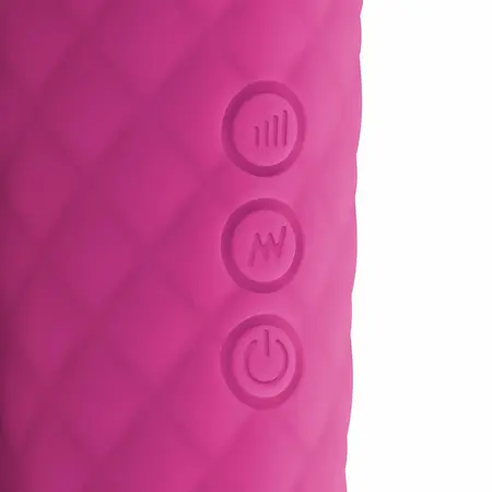 Mini Wand компактен акумулаторен вибратор микрофон, розов, 18 режима