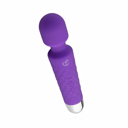 EasyToys Mini Wand Vibrator Purple - Compact Rechargeable Massager
