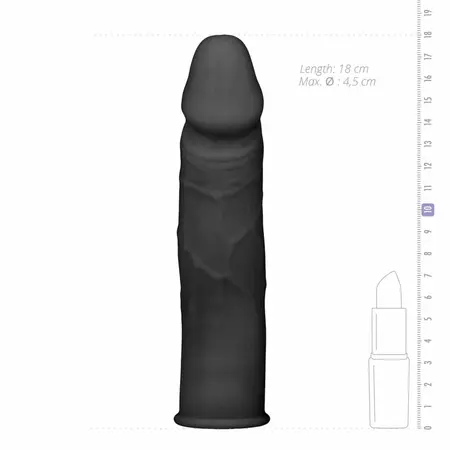 EasyToys Extender Sleeve Transparent Anatomical Silicone 17 cm