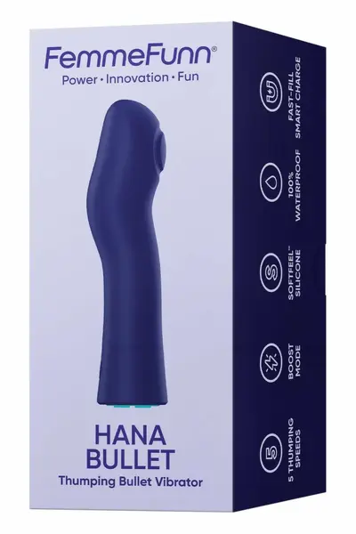 HANA Thumping Bullet Dark Purple - Compact Waterproof Intimate Device