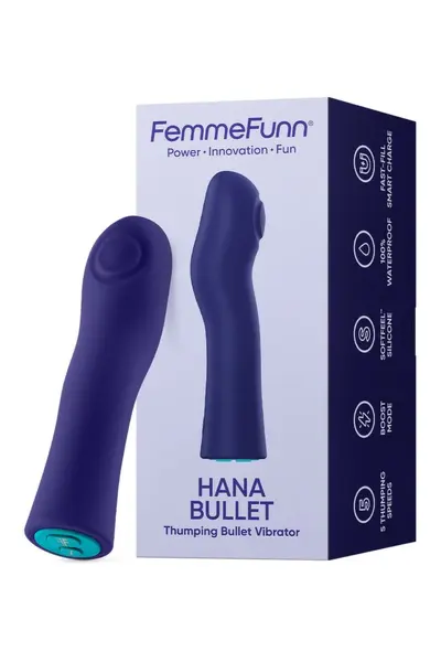 HANA Thumping Bullet Dark Purple - Compact Waterproof Intimate Device