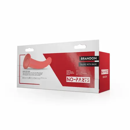 No-Parts Brandon Model with Stable Base Red 17.7 cm Silicone
