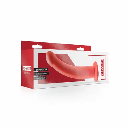 No-Parts Brandon Model with Stable Base Red 17.7 cm Silicone