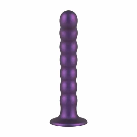 No-Parts Metallic Purple Intimate Silicone Model with Suction Base 17cm