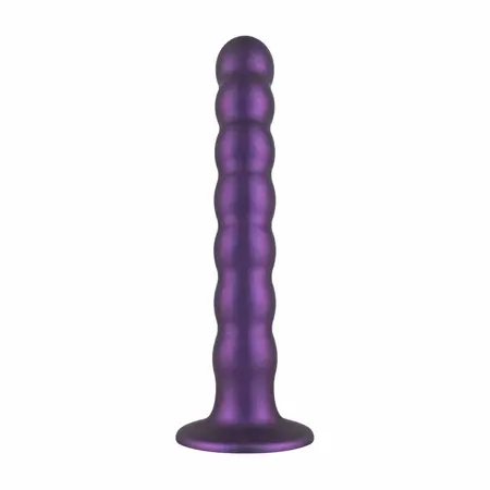 No-Parts Metallic Purple Intimate Silicone Model with Suction Base 17cm