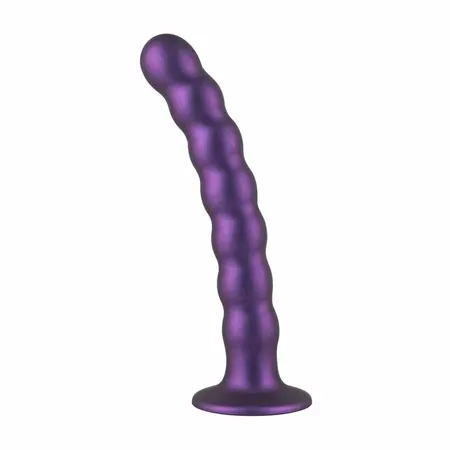 No-Parts Metallic Purple Intimate Silicone Model with Suction Base 17cm