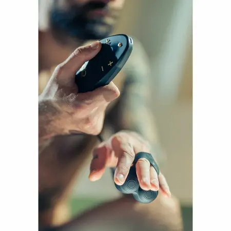 Hot Octopuss JETT TURBO Black - Adjustable Vibrating Silicone Ring