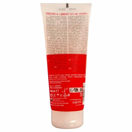 HOT Massage & Glide Gel 2in1 Strawberry 200ml - Dual Action, Fruity Aroma