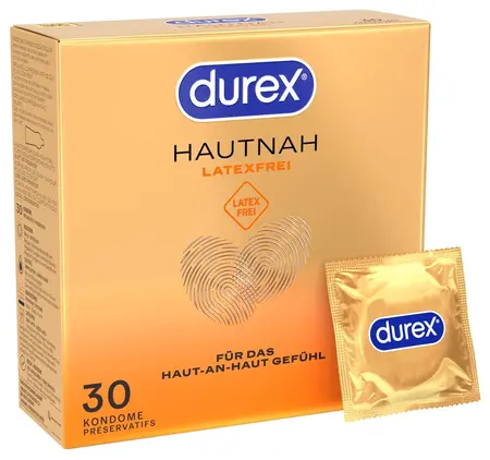 Durex Hautnah Latex Free 30 pcs - Anatomical Polyisoprene Condoms
