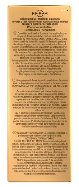 Durex Hautnah Latex Free 30 pcs - Anatomical Polyisoprene Condoms