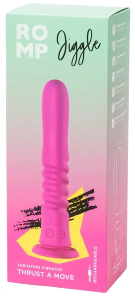 ROMP Jiggle Thrusting Silicone Intimate Device with Suction Cup, Purple