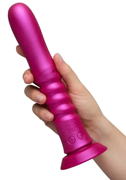 ROMP Jiggle Thrusting Silicone Intimate Device with Suction Cup, Purple