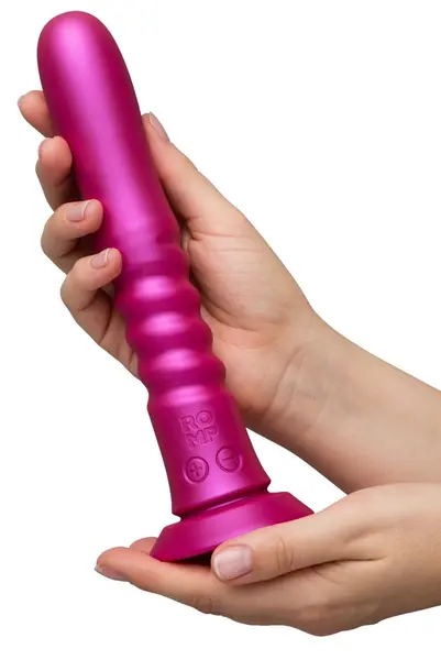 ROMP Jiggle Thrusting Silicone Intimate Device with Suction Cup, Purple